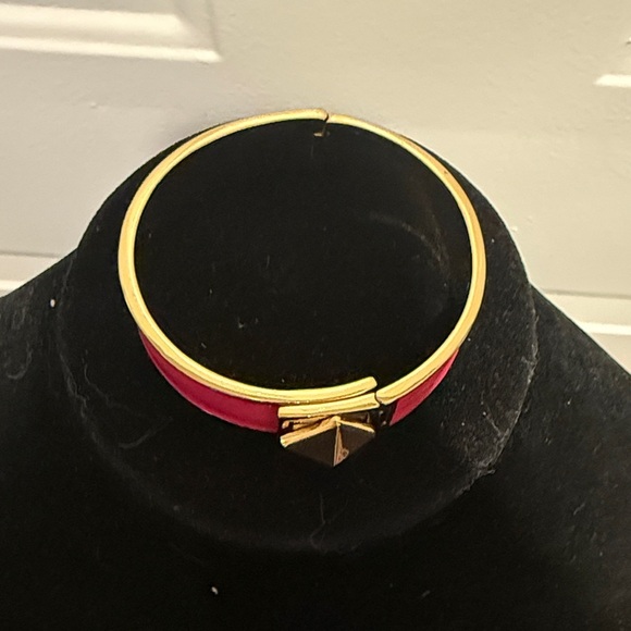 Kate Spade Turncock Hinged Bracelet Hot Pink Gold - Picture 3 of 8